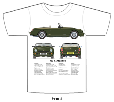 MG RV8 1993-95 (export version) T-shirt Front
